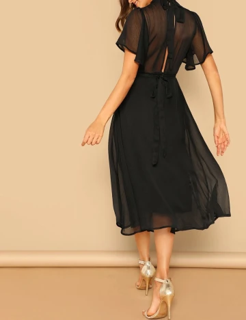 Rochie medie SHEIN, negru, S Negru