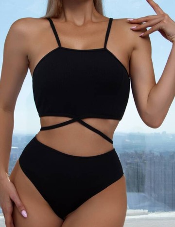 Costum de baie SHEIN, negru, XS