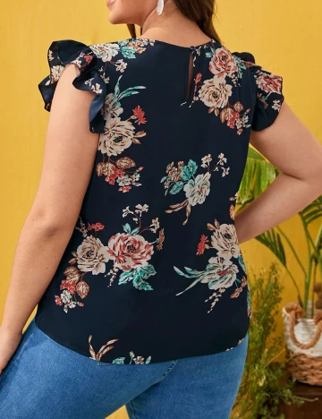 Bluza SHEIN CURVE, bleumarin, 4XL
