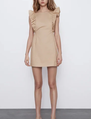 Rochie Zara, bej, XS Crem