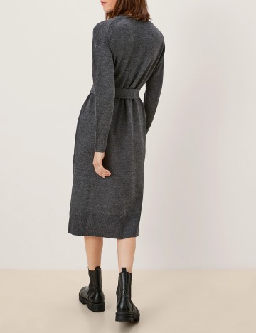 Rochie medie s.Oliver, gri inchis, 34
