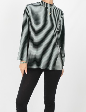 Bluza Jacqueline de Yong, verde/negru, M