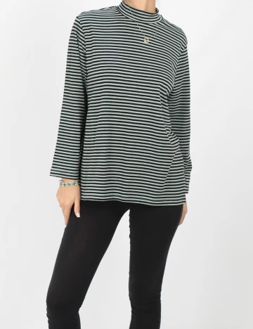 Bluza Jacqueline de Yong, verde/negru, M Negru