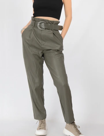Pantaloni Stradivarius, kaki, 34 Verde