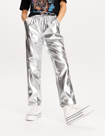 Pantaloni Pimkie, argintiu, M
