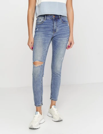 Blugi Stradivarius, albastru, 38 Albastru