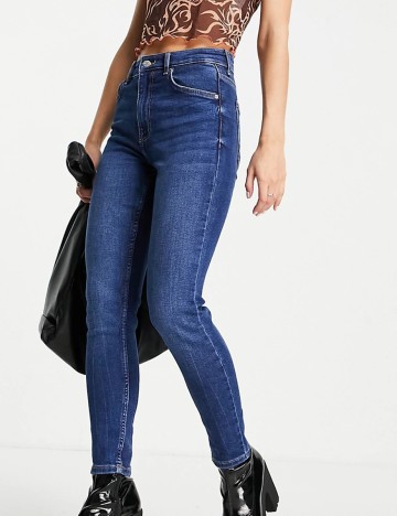 Blugi Bershka, albastru, 34