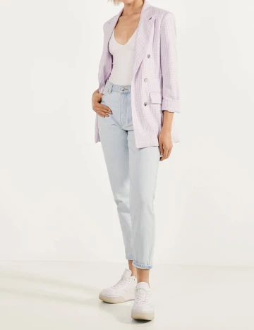 Blazer Bershka, mov, XS Mov