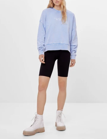 Bluza Bershka, albastru, L