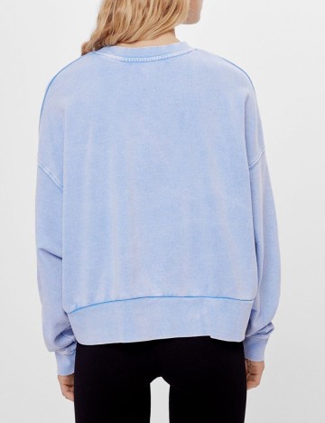 Bluza Bershka, albastru, L