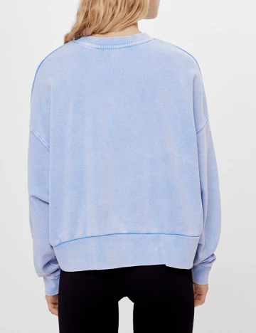 Bluza Bershka, albastru, L