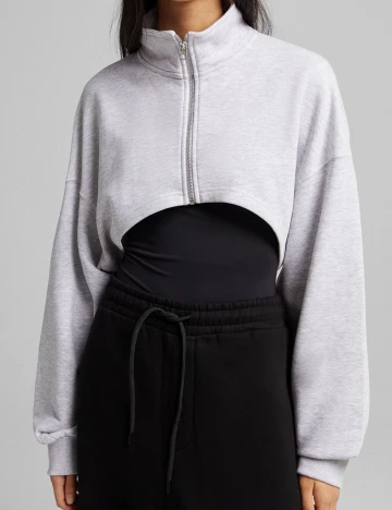 Top Bershka, gri, XS