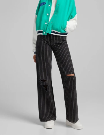 Blugi Bershka, negru, 42 Negru