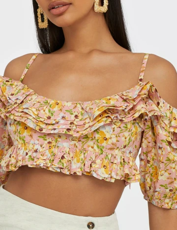 Top NELLY, floral, 34 Floral print