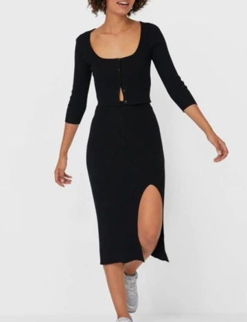 Cardigan Stradivarius, negru, M Negru