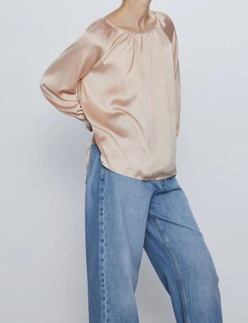Camasa Zara, crem, S