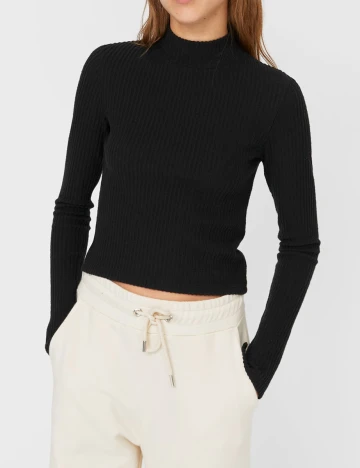 Bluza Stradivarius, negru, S