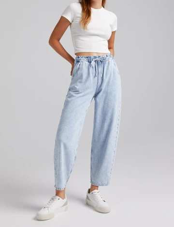 Blugi Bershka, albastru, XL