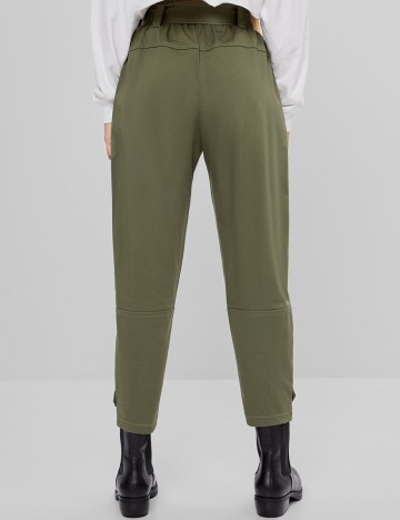 Pantaloni Bershka, verde, 32