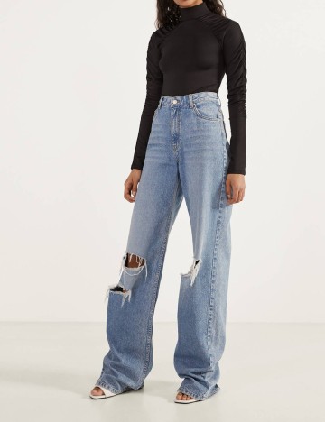 Body Bershka, negru, XS