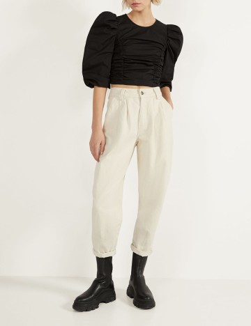 Top Bershka, negru, M