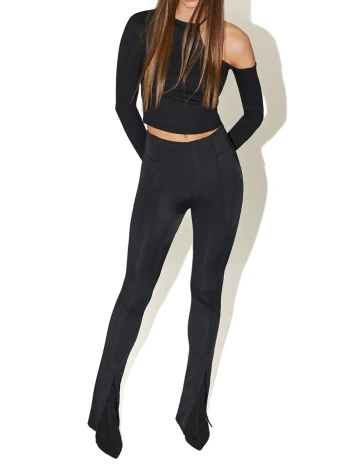 Pantaloni Bershka, negru, S Negru