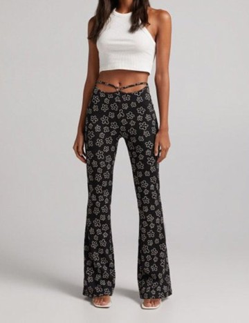 Pantaloni Bershka, negru, XS