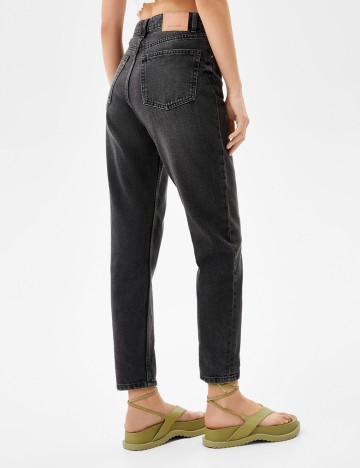 Blugi Bershka, gri inchis, 44