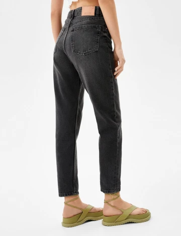 Blugi Bershka, gri inchis, 44