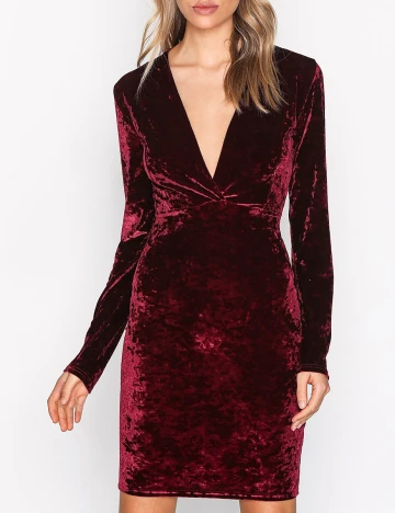 Rochie scurta NELLY, grena, S