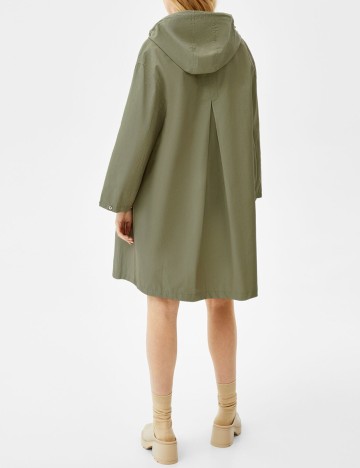 Trench Bershka, verde, XS-S
