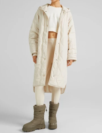 Geaca Bershka, ecru, S
