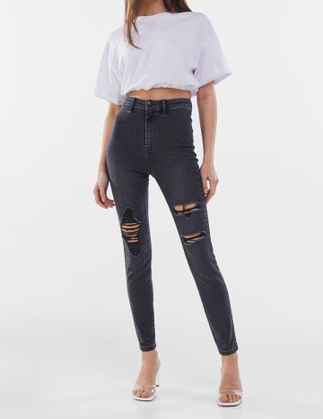 Blugi Bershka, gri, 34