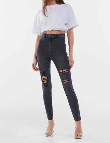Blugi Bershka, gri, 34 Gri