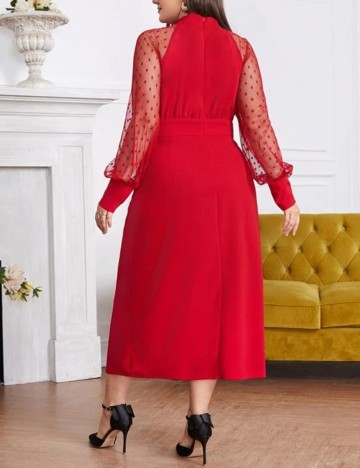 Rochie Medie SHEIN CURVE, rosu, 3XL