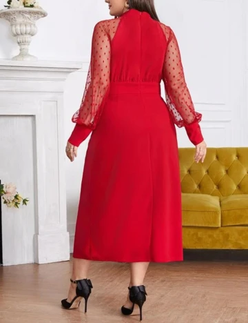 Rochie Medie SHEIN CURVE, rosu, 3XL