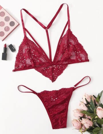 Set lenjerie SHEIN CURVE, rosu, 1 XL