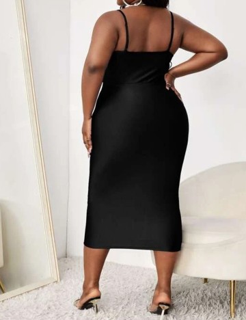 Rochie medie SHEIN CURVE, negru, 4XL