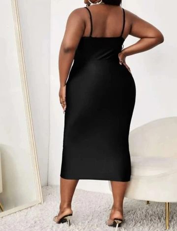 Rochie medie SHEIN CURVE, negru, 4XL