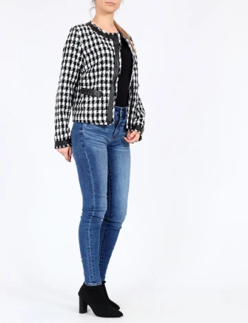 Blazer SHEIN, alb/negru, XS