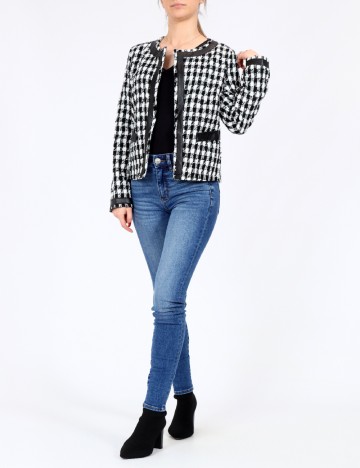 Blazer SHEIN, alb/negru, XS