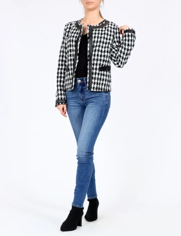 Blazer SHEIN, alb/negru, XS
