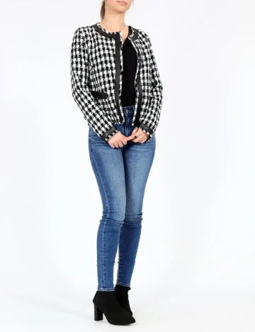 Blazer SHEIN, alb/negru, XS