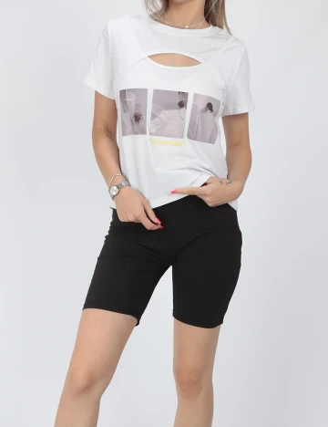 Tricou Dazy, alb, L