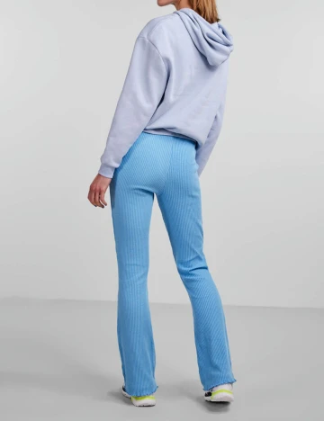 Pantaloni Pieces, albastru, L