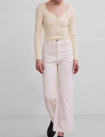 Bluza Pieces, crem, L