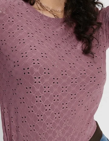 Bluza Jacqueline de Yong, roz pudra inchis