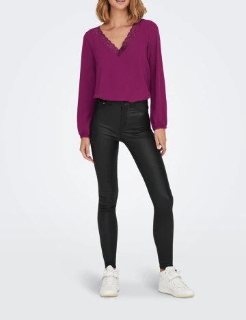 Bluza Jacqueline de Yong, pruna, XS