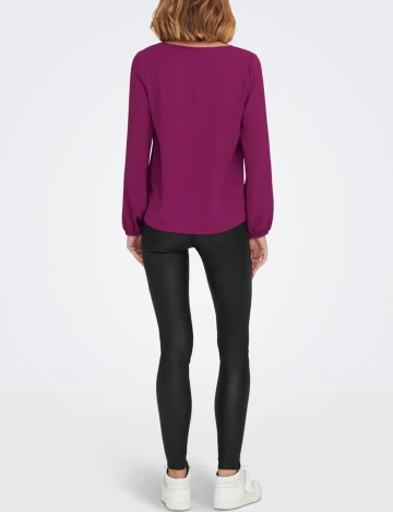 Bluza Jacqueline de Yong, pruna, XS
