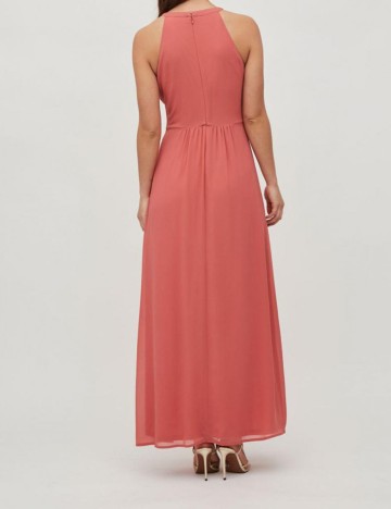 Rochie lunga Vila, roz pudra, 40